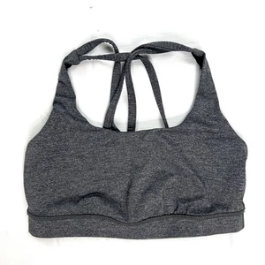 Lululemon Energy Longline Bra Women's 6 Grey Strappy Sports Yoga - Picture 1 of 7