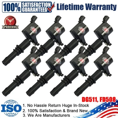 Nuevo paquete de 8 bobinas de encendido DG511 para Ford F250 F350 Super Duty 5,4 L V8 2005-2008 Foto 1 de 4