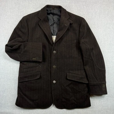 Kroon Richie Wool Blend Hybrid Sport Coat Blazer Men 42R Brown Pinstripe *READ* - Image 1 of 4