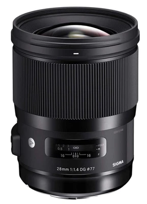 SIGMA 28mm F1.4 DG HSM Art Lens para Nikon F - Imagen 1 de 2