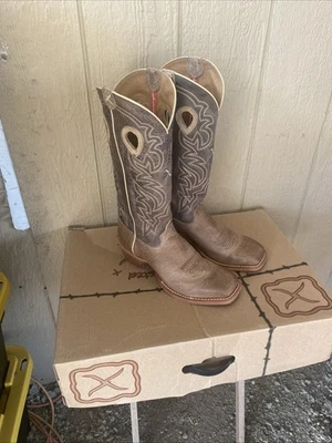 Twisted X Mens Buckaroo Western Cowboy Boots 11 1/2 D MBK 0030 Brown 18”Tall - Image 1 of 4