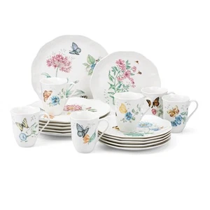 6342794 Butterfly Meadow 18-teiliges Geschirrset weiß - Bild 1 von 7
