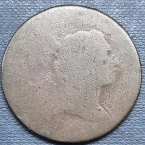 Flowing Hair Large Cent 1c Early Copper Coin No Date #92519 - Picture 1 of 2