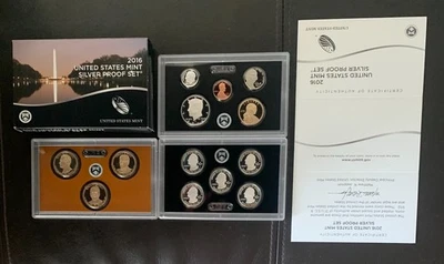 2016 S United States Mint SILVER 13 Coin Proof Set Original Box and COA | UNC - Image 1 of 2