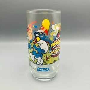 Smurfs Vintage 1983 Baker Smurf Drinking Glass 6” - Picture 1 of 8