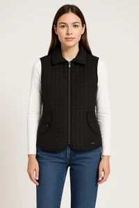 Weekend Max Mara Black Quilted Vest Women’s Size 38 (US 6) - Picture 1 of 6