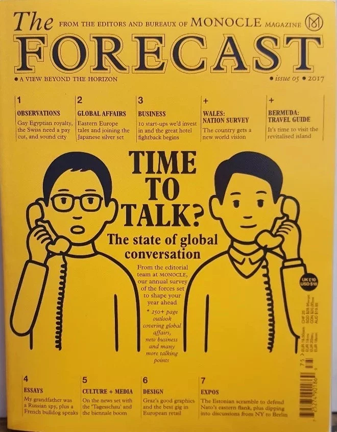 The Forecast #5 2017 Time to Talk? Global Conversation monocle FREE SHIPPING CB - Image 1 of 1