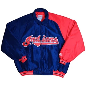 Vintage Starter Diamond Collection Cleveland Indians Varsity Jacket Mens 2XL - Foto 1 di 12