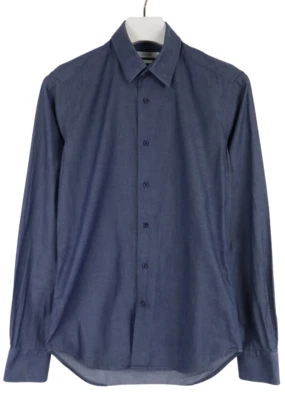 J.Lindeberg Connor Soft Hand Blues Slim Fit Shirt Men 33/15 Denim Look - Image 1 of 4