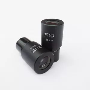 2pcs WF10X 18mm Widefield Eyepiece for Biological Microscopes 23.2mm - Picture 1 of 6