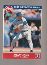 1992 Post #27 Nolan Ryan card, Texas Rangers HOF