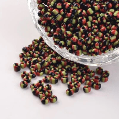 50g Zombie 2.5mm - 3mm Glass Seed Beads Multitone - Bead Crafts Jewellery Making - Image 1 of 3