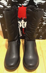 Women New TOTES Black Side-Zip Faux-Fur Lining Comfort Warm Wedge Boots Size 8 M - Picture 1 of 7