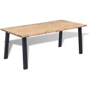 Dining Table Acacia Wood Top Metal Frame High Quality Furniture Industrial Style - Picture 1 of 6