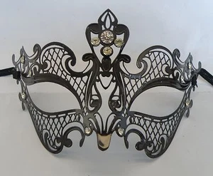 Black Filigree Metal Venetian Party Masquerade Mask No.6 * New * Express Post - Picture 1 of 1