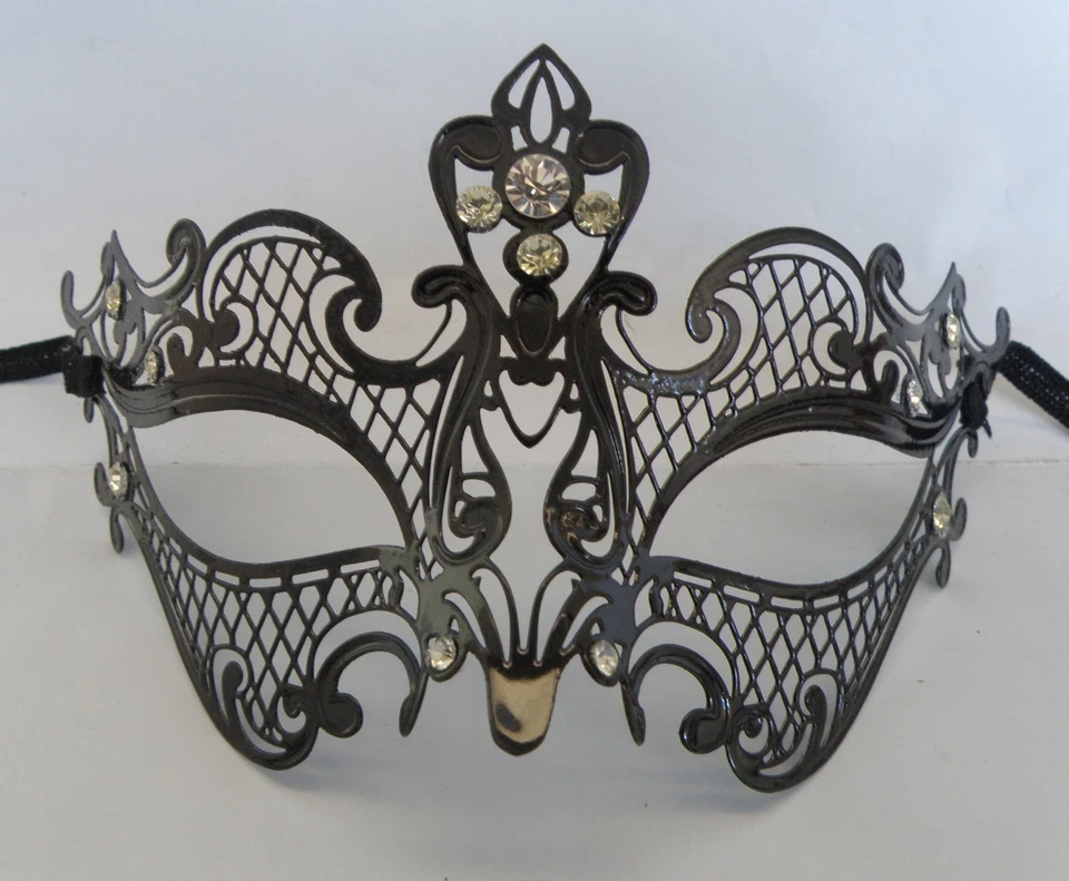 Black Filigree Metal Venetian Party Masquerade Mask No.6 * New * Express Post - Image 1 of 1