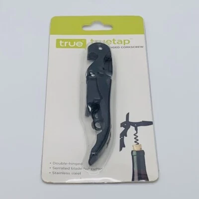 Sacacorchos Truetap Doble Bisagra Hoja Serrada Cortador de Lámina Acero Inoxidable Negro Foto 1 de 4