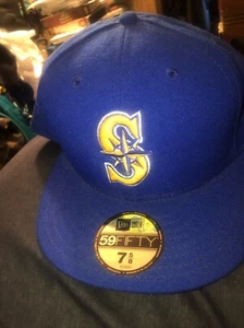 New Era 59Fifty MLB Seattle Mariners On Field Fitted Alt 2 Mütze blau/gelb 7-5/8 - Bild 1 von 9