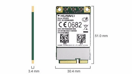 HSPA / UMTS / EDGE Mini-PCIe Modem (Huawei MU609) - Bild 1 von 1