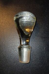Vintage Heavy Clear Crystal Glass Bottle Stopper Large
