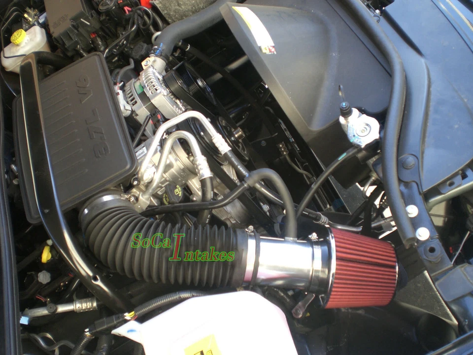 Red Air Intake Kit & Filter For 2005-2007 Jeep Grand Cherokee 3.7L V6 4.7 V8 - Image 1 of 1