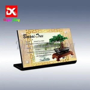 Display King - Acrylic display plaque for Lego Bonsai Tree 10281 (NEW) - Picture 1 of 5