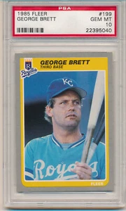 1985 Fleer George Brett (HOF) (#199) PSA10 PSA - Picture 1 of 2