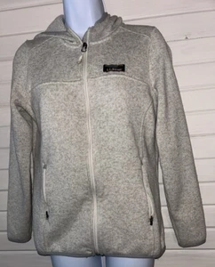 LL Bean Sz XS Sweater Fleece Hoodie Women Full Zip Pockets Heather Gray EUC - Picture 1 of 10