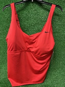 Nike Women's Essential Scoop Neck Tankini Light Crimson 2X - Picture 1 of 4