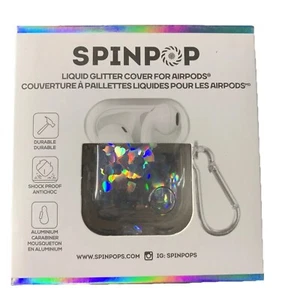Airpods Liquid Glitter Cover Silver Hearts - Photo 1 sur 4