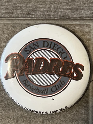 San Diego Padres MLB Magnet Fridge Locker Button 1" Round 1990 Retro Vintage P&K Cover