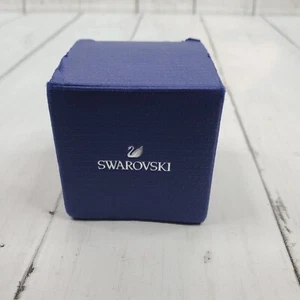 Swarovski Empty Jewelry Ring Display Hard Box Navy Blue Velvet Inside (NO RING) - Picture 1 of 4