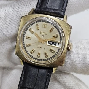 Vintage Lord Elgin 17 Jewel Watch Cal. 334 Automatic Day/Date Swiss Runs - Picture 1 of 14
