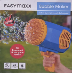 EASYmaxx Bubble Maker Máquina de pompas de jabón niños con LED inalámbrico a partir de 3 años - Imagen 1 de 3