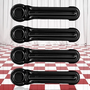 Juego de 4 cubiertas de manija de puerta negras brillantes sin llave inteligente para Dodge Nitro 2007-2012 - Imagen 1 de 3