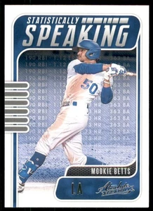 2021 Panini Absolute Statistically Speaking Insert #SS-3 Mookie Betts LA Dodgers - Picture 1 of 2