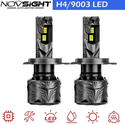NOVSIGHT 2PCS H4 9003 Super White 50000LM Kit LED Headlight Bulbs High Low Beam - Image 1 of 4