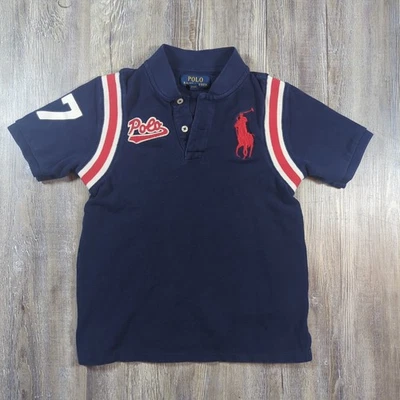 Ralph Lauren Polo Boys Large Polo Horse and Polo Logo Shirt Size 8 - Small Youth - Image 1 of 4
