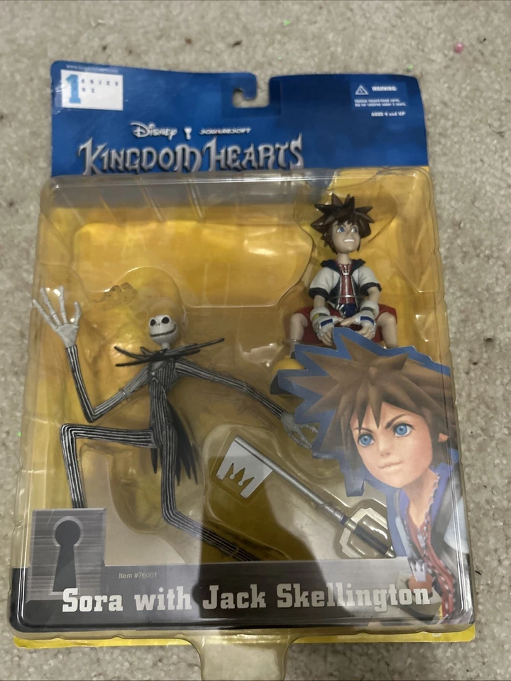 Kingdom Hearts Sora Jack Skellington 动作玩偶 迪士尼 Squaresoft 系列 1 — 第 1/1 张图片