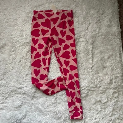 Girls Size 6 Pink Heart Print Pajama Sleep Pants NWT Target Cozy Soft Lounge - Image 1 of 4