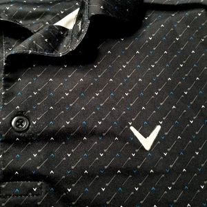 Callaway Optidry Men's L Charcoal Geometric logo Polo Shirt Shirt Golf - Picture 1 of 9