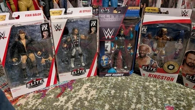 WWE Elite Top Picks Lot Balor Styles Jeff Hardy Kingston McIntyre - Image 1 of 2