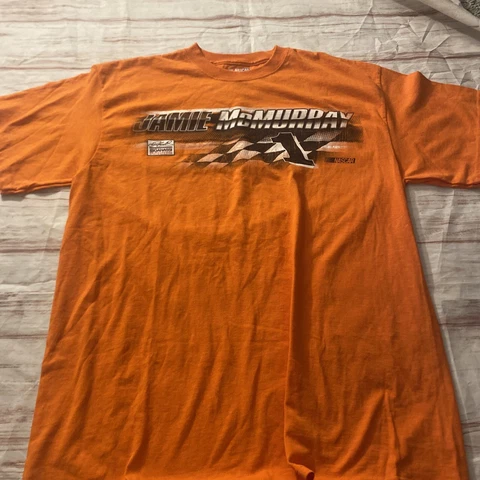 Nascar Shirt Mens L Large Jamie McMurray Orange Ganassi Racing #1 T Shirt Cover