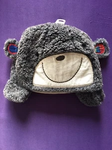 Grey Furry Baby Bear Hat With Ears BNWT Next 6-12mths - Picture 1 of 3
