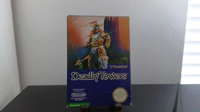 Deadly Towers 5-screw Hangtab CIB NES - Image 1 of 4