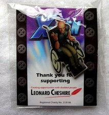 Marvel Wolverine X-men Leonard Cheshire Charity Pin Badge on Card in Bag