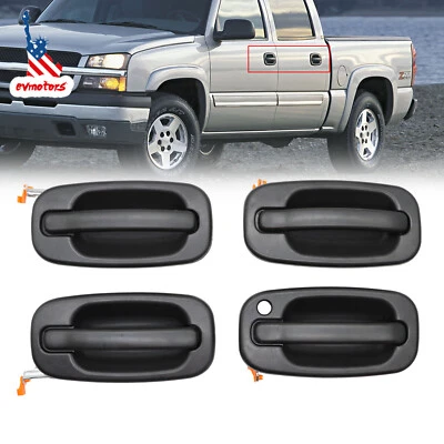 Door Handles Set Front + Rear For 2000-2006 Chevrolet Silverado / GMC Sierra Foto 1 de 4