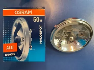 Osram Halospot 111 Halogen Alu 50W 12V 24° Flood 41835 Fl G53 Dimmable - Picture 1 of 9