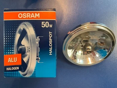 OSRAM HALOSPOT 111 Halogen Alu 50W 12V 24° FLOOD 41835 FL G53 DIMMBAR - Bild 1 von 4