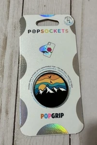 Popsocket Popgrip Phone Grip & Stand w/ Swappable Top Mountain High Sunset NEW - Picture 1 of 3